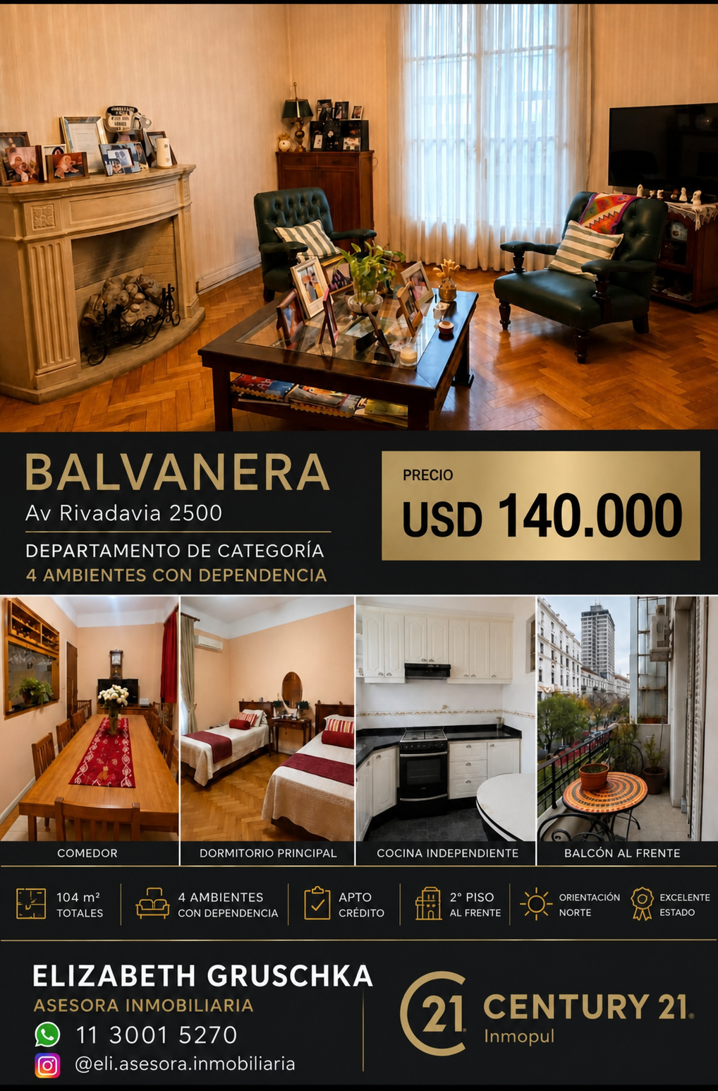 Departamento de categoría en Balvanera